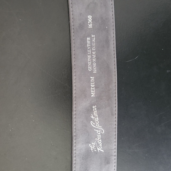 Tailored Sportsman Suede Grey Quilted Belt - Medium - Picture 2 of 12